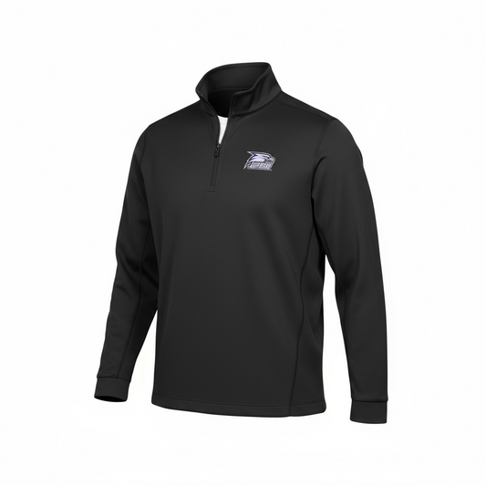 Cutter & Buck Georgia Southern Mens Black Traverse Stretch Quarter Zip Pullover