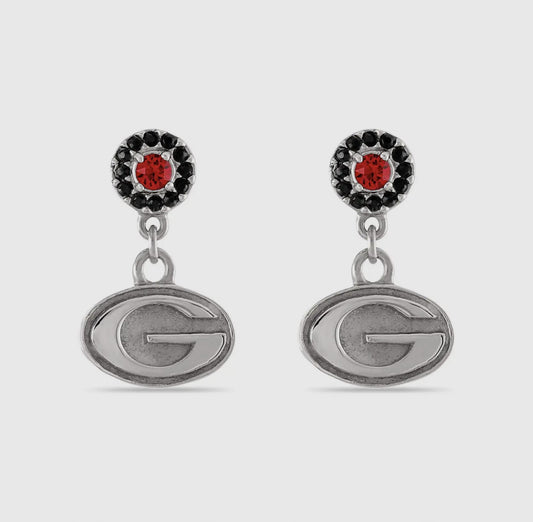 Stone Armory UGA Metal G Crystal Drop Earrings