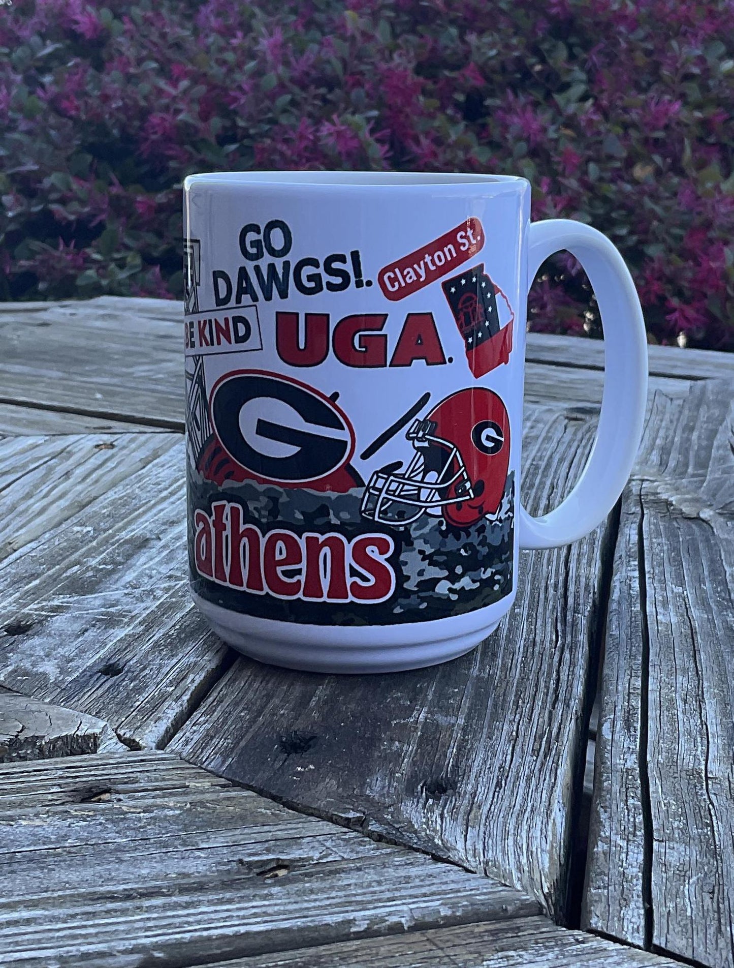 Logo UGA 15oz Collector Sublimated White Mug