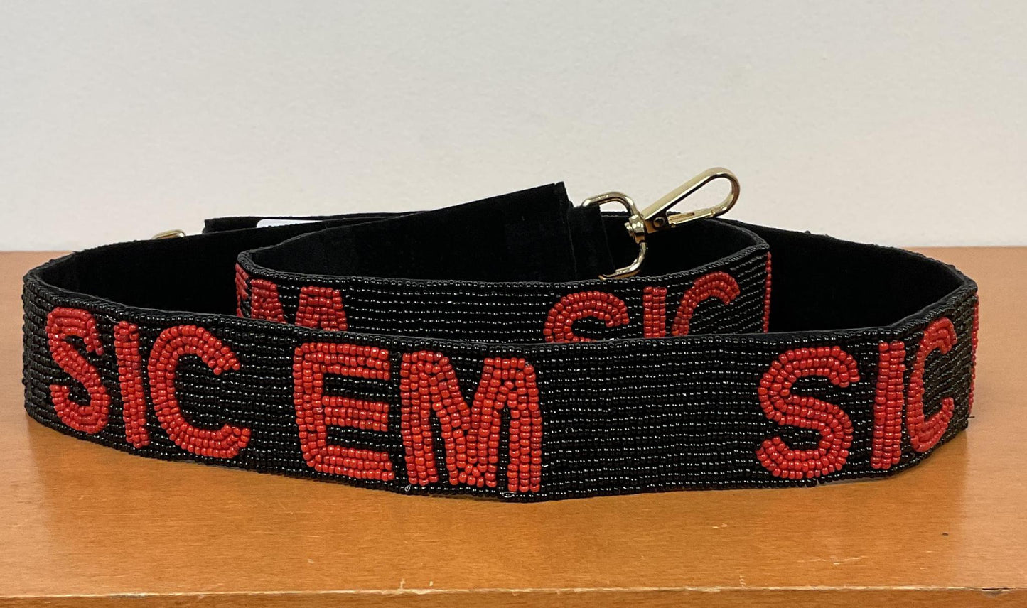 Kenzies Customs UGA Sic Em Beaded Strap