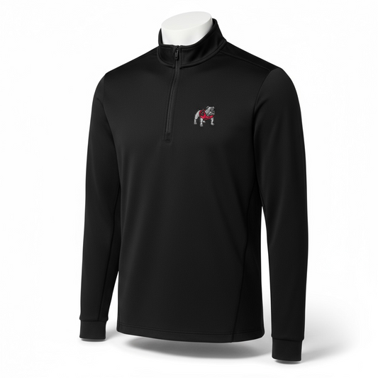 Cutter & Buck UGA Mens Black Traverse Stretch Quarter Zip Pullover