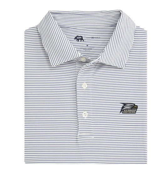 Onward Reserve Georgia Southern White Birdie Stripe Mens Polo Shirt