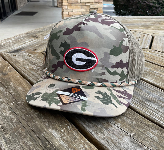 Pukka UGA Green Camo “G” Trucker Rope Hat