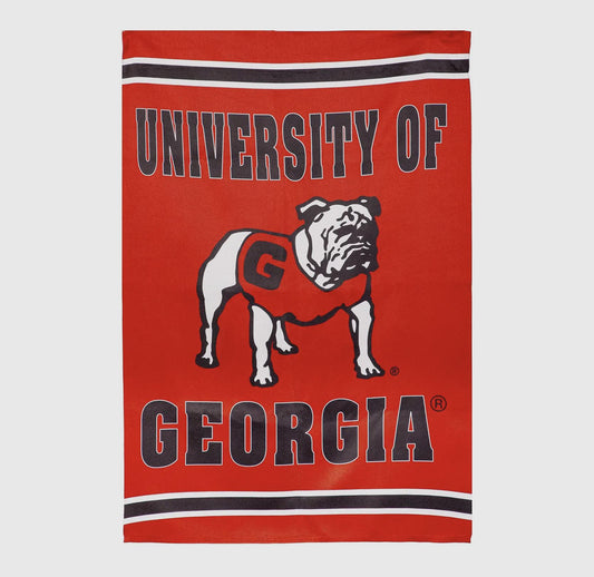 Evergreen UGA Standing Dog Red House Flag