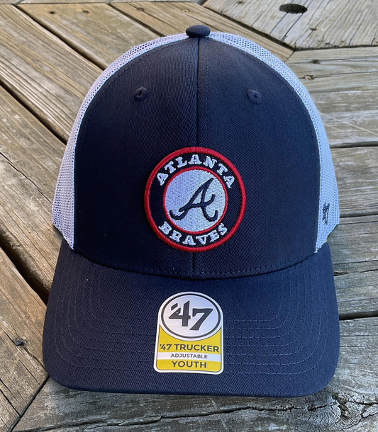 '47 Brand Atlanta Braves Youth Navy Pop Up Trucker Hat
