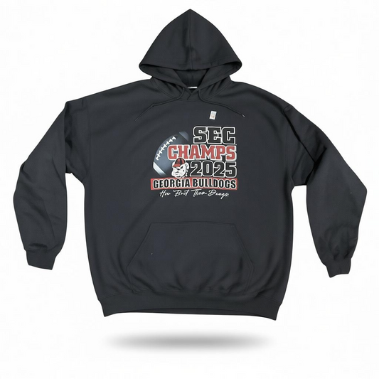 New World Graphics UGA Mens SEC Champ 25 Ball Hoodie