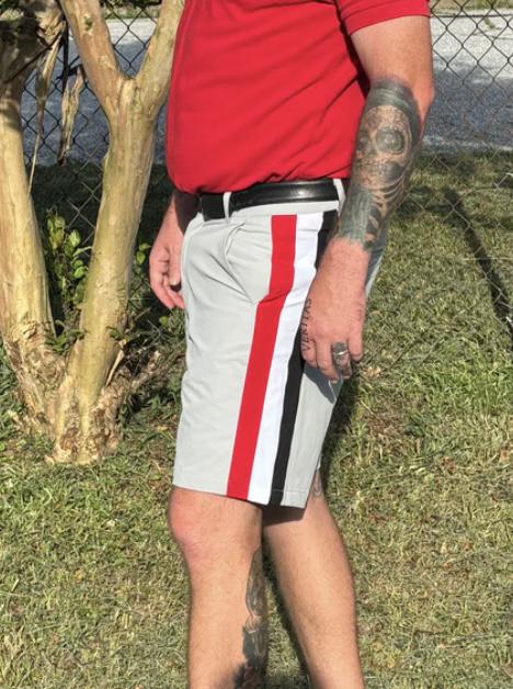 Game Day Pants UGA Silver Britches Mens Shorts