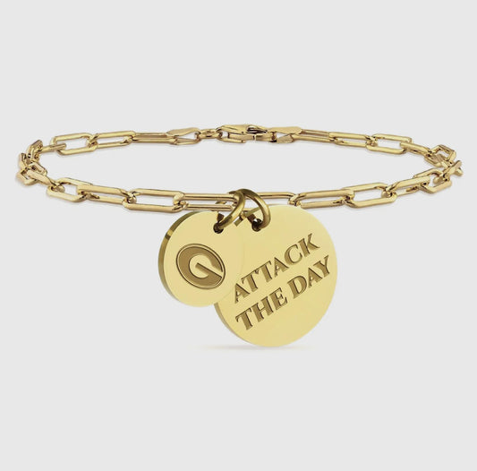 Stone Armory UGA Paperclip Chain Charm Bracelet 18k Gold Dipped