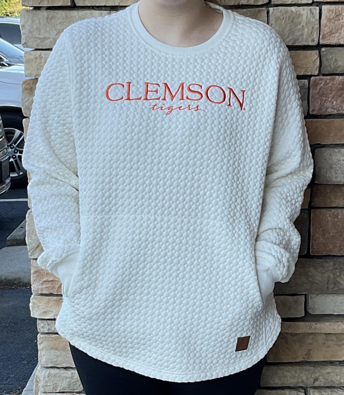 Pressbox Clemson Champagne Womens Pullover