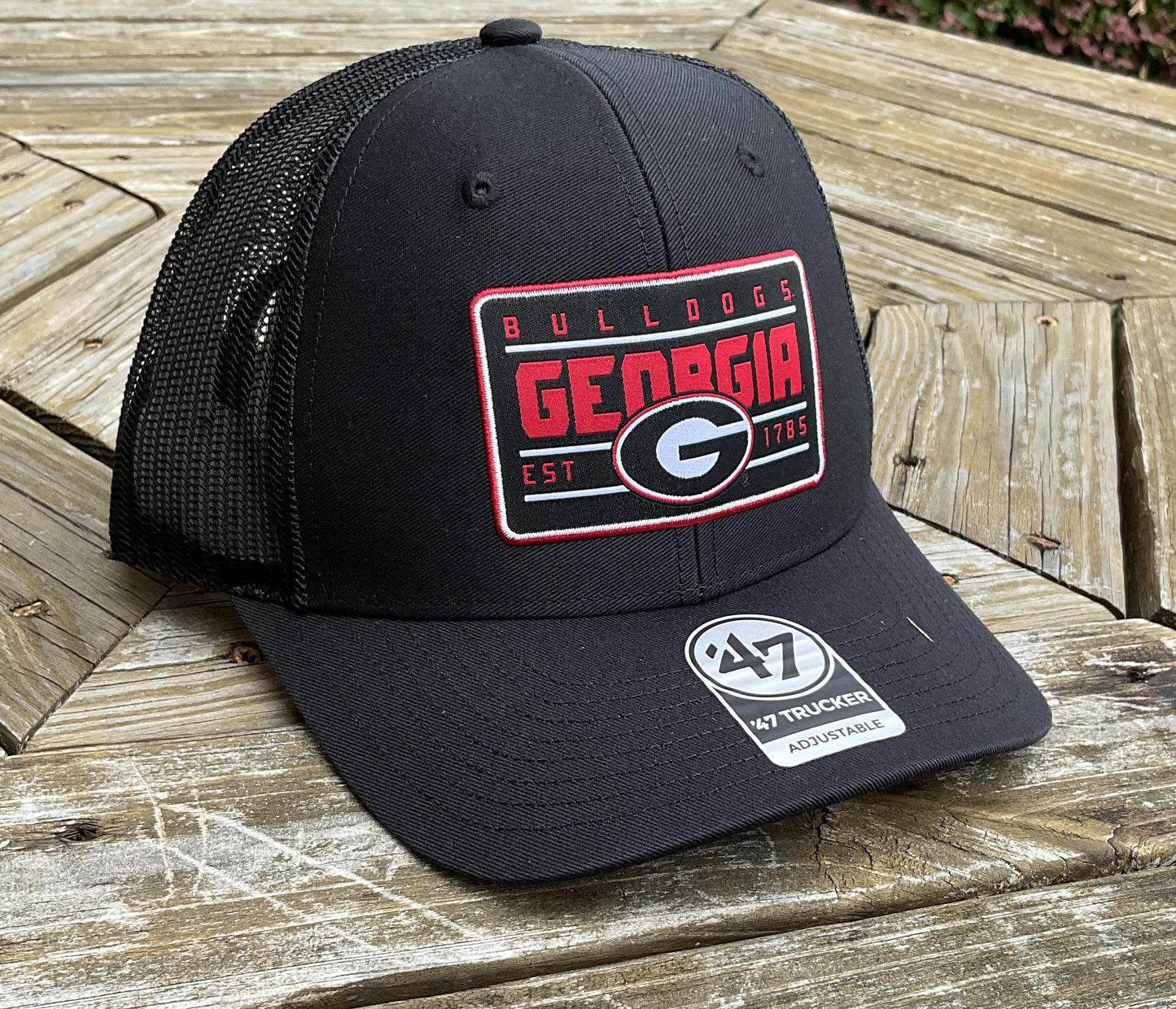 ‘47 Brand UGA Black Patch Trucker Hat