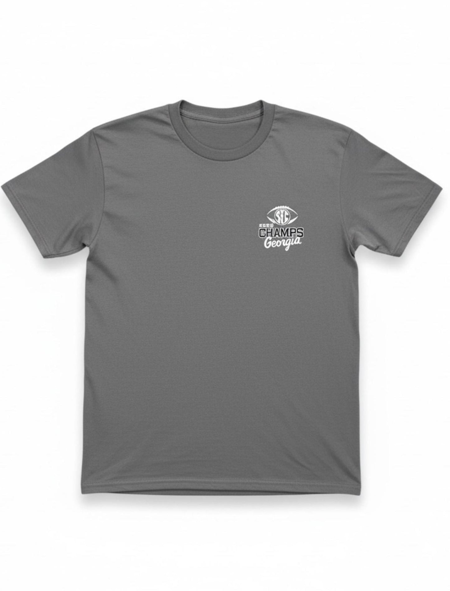 New World Graphics UGA SEC FB CHAMP 25 Boom Grey Gildan T-Shirt
