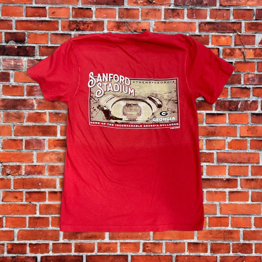 New World Graphics UGA Red CC Sepia T-Shirt