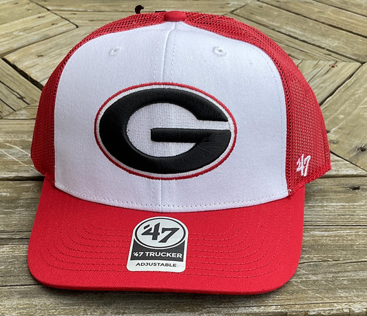 ‘47 Brand UGA Red/White Trucker Hat