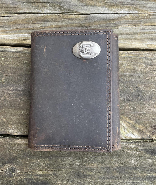 Zep-Pro USC Medallion Leather Tri Fold Wallet