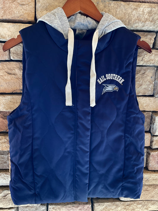 GameDay Couture Georgia Southern Womens SoftSpun Velour Hooded Vest