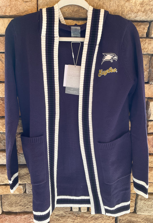 GameDay Couture Georgia Southern Womens Striped Hoodie Cardigan