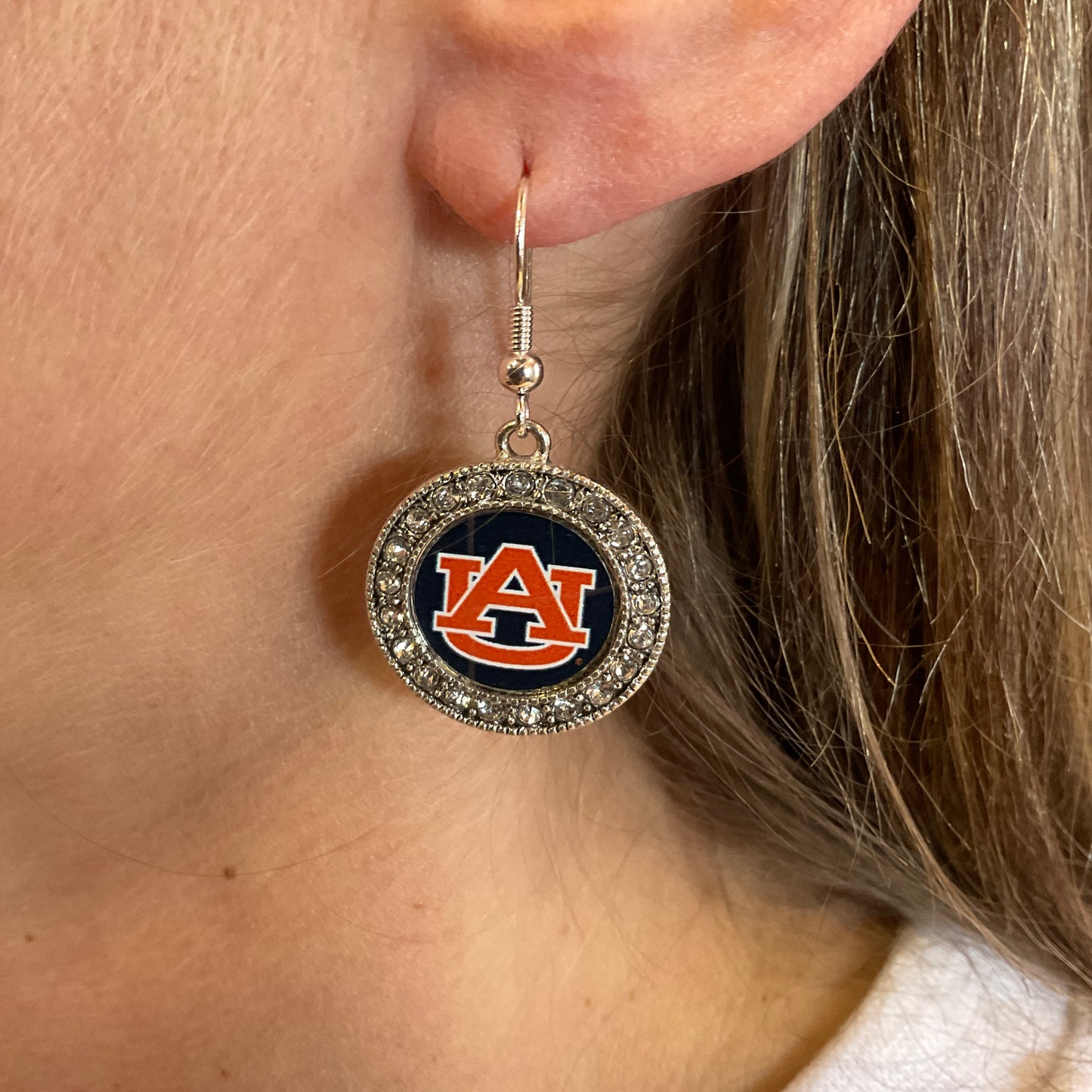 TFZ Auburn Round Crystal Earrings