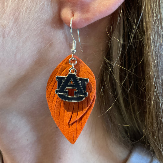 From The Heart Auburn Feather Earring