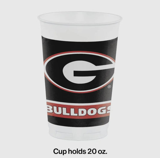 The Fan Zone UGA Plastic 20oz Cup Set