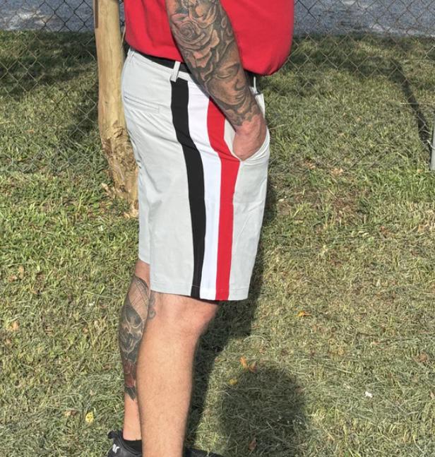 Game Day Pants UGA Silver Britches Mens Shorts