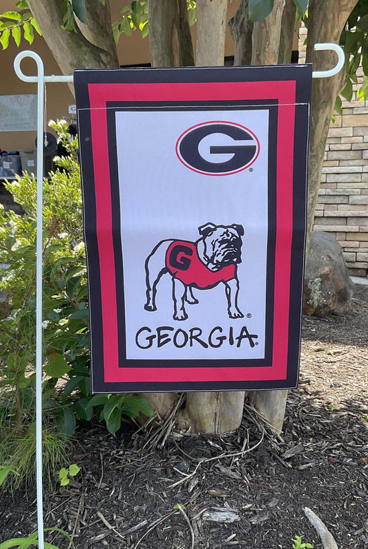 Magnolia Lane UGA Standing Dawg Garden Flag