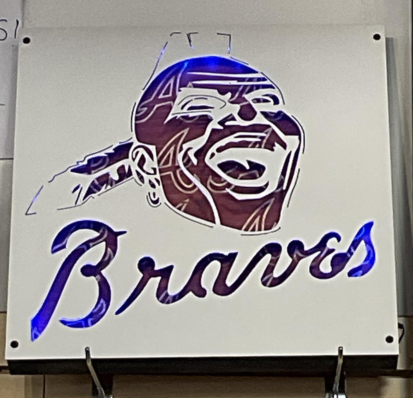 CB Creations Atlanta Braves Led Light Box Chief Knockahoma