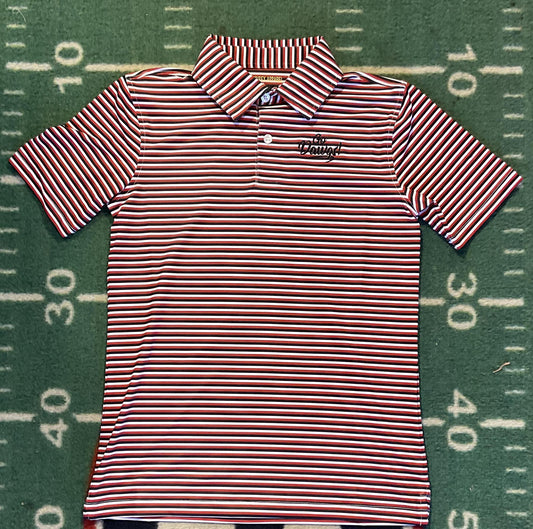 Meripex Apparel UGA "Go Dawgs"  R/B/W Stripes Polo