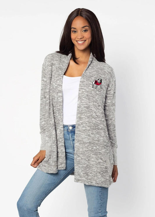 Chicka-d UGA Campus Cardigan Womens Heather Grey