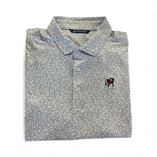 Cutter & Buck UGA Mens Pike Flora Magnolia Polished Print Polo