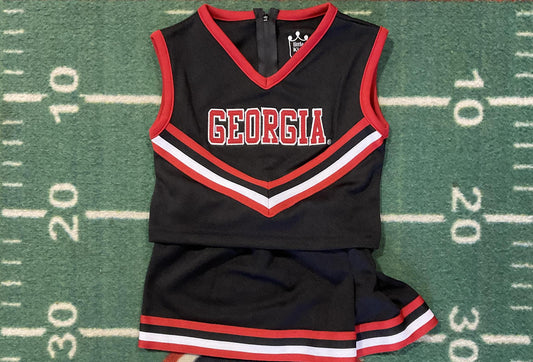 Little King UGA "Georgia" Black Two Piece Cheer Uniform