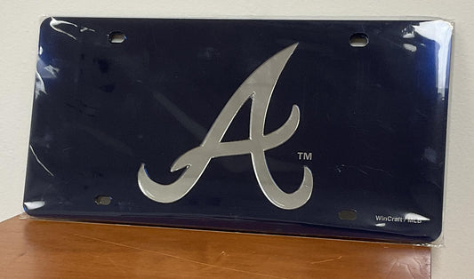 Wincraft Atlanta Braves Blue A License Plate