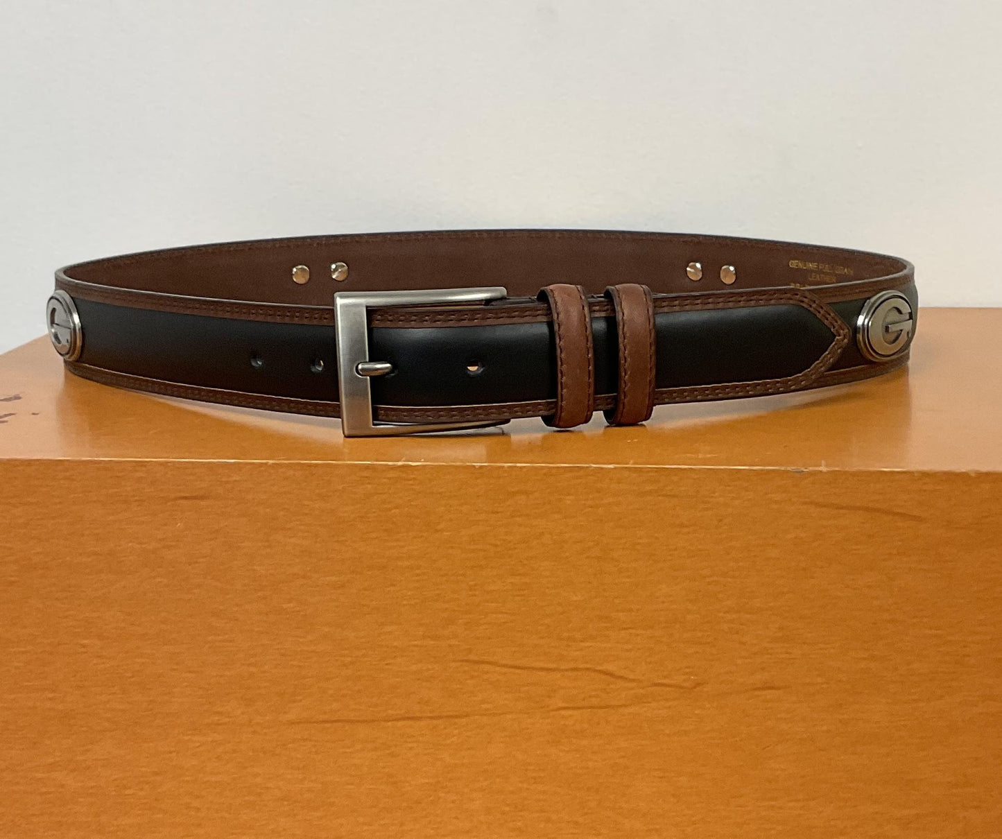 Zep-Pro UGA 2 Tone Stitch Leather Belt