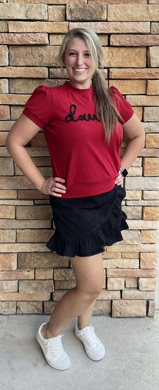 Stewart Simmons UGA The Glitter Script Shirt Womens