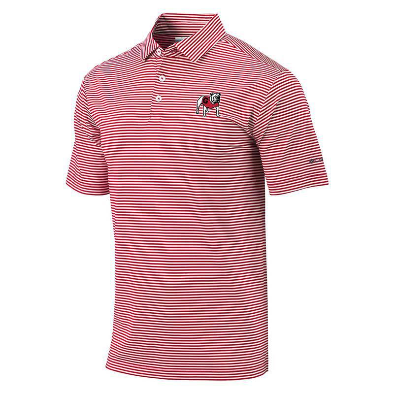 Columbia UGA Mens Omni-Wick Invite Polo