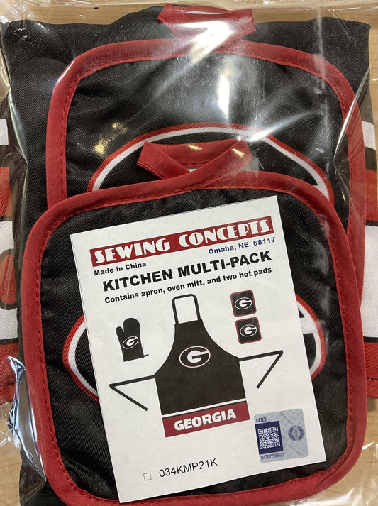 Sewing Concepts UGA Kitchen Multi Set W Apron and Mits