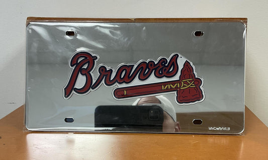 Atlanta Braves Chrome License Plate