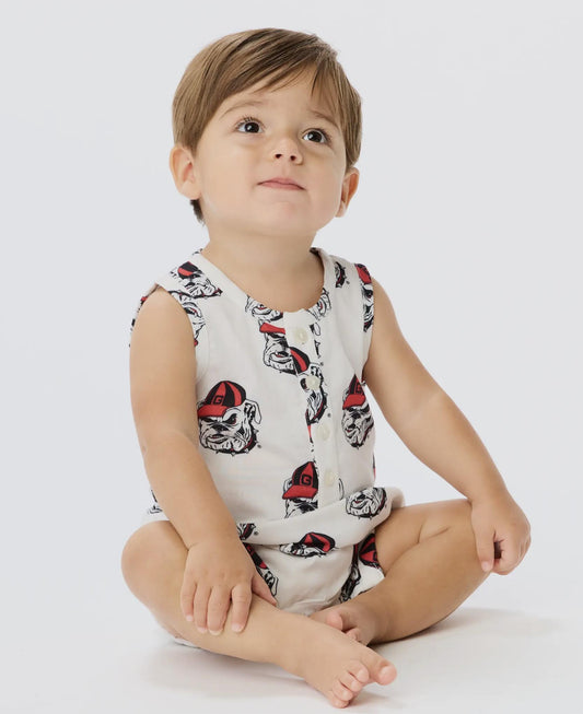 Stewart Simmons UGA Unisex Henley Onesie