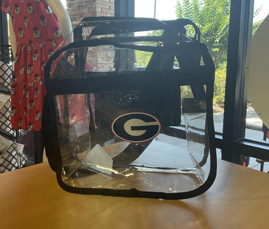 Little Earth UGA Clear Bag with Zipper