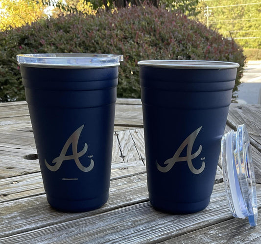 Logo Atlanta Braves 22 oz Etch Stainless Cup