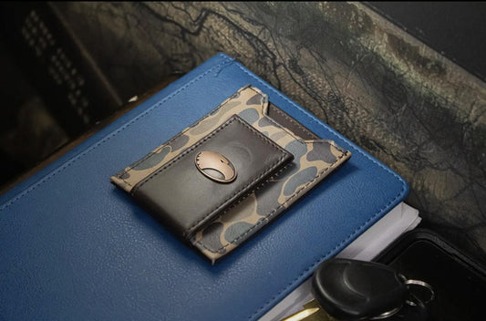 Zep-Pro Georgia Southern Magnetic Camo Leather Money Clip Wallet