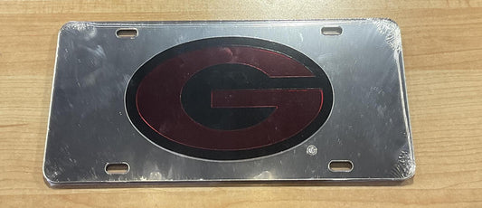 Craftique UGA Chrome Tag w/Metallic Red G