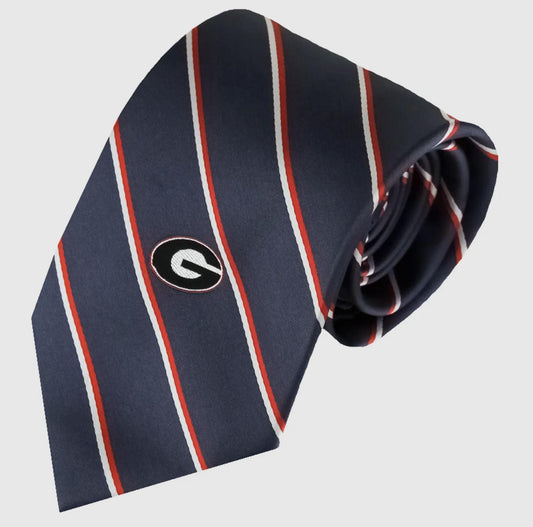 Donegal Bay UGA Charcoal Stripe Necktie