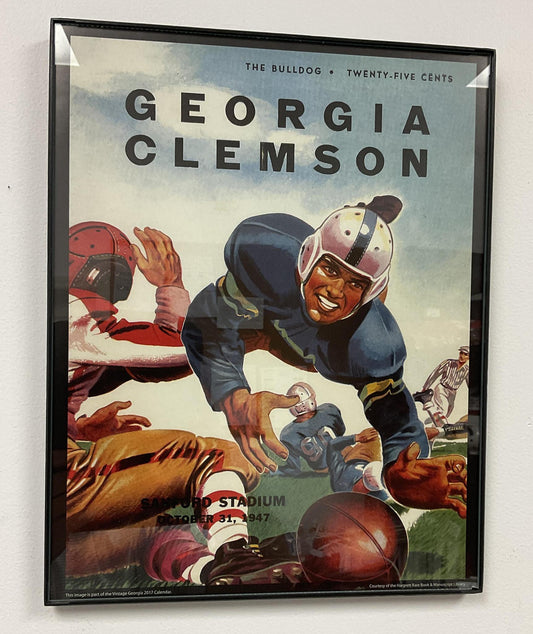 Uga 1947 Gameday UGA vs Clemson Poster 11x14