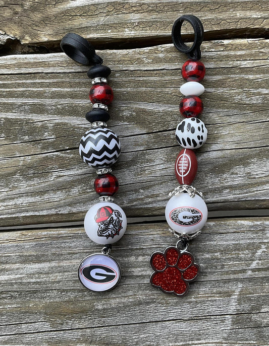 Crafty Country Chick UGA Straw Charms