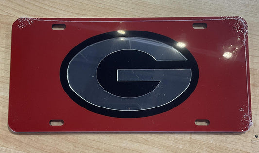 Craftique UGA Lasercut Red Tag w/Chrome G