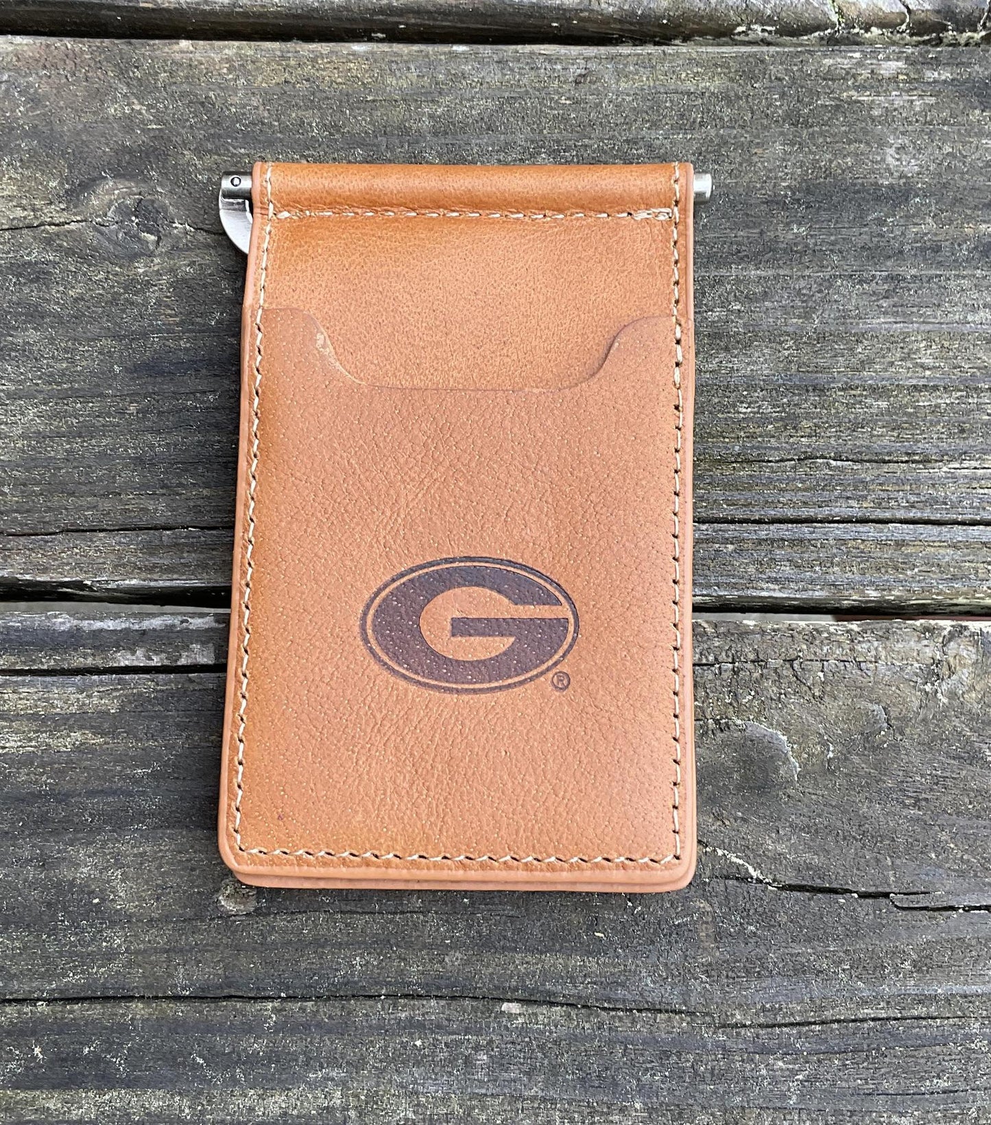 ZEP-Pro UGA Tan Clip Frnt Pckt Wallet