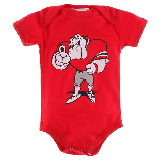 Little King UGA Infant Kids Diaper Shirt Romper Red