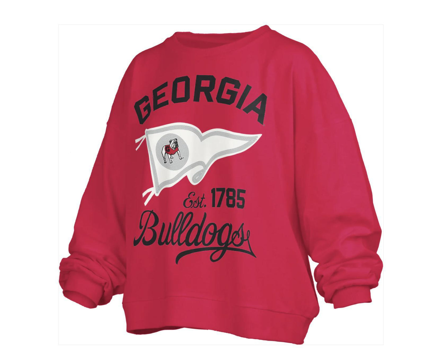 Pressbox UGA Womens Old Standard Puff Pennant Fleece