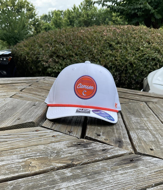 '47 Brand Clemson White Trucker Orange Rope Hat