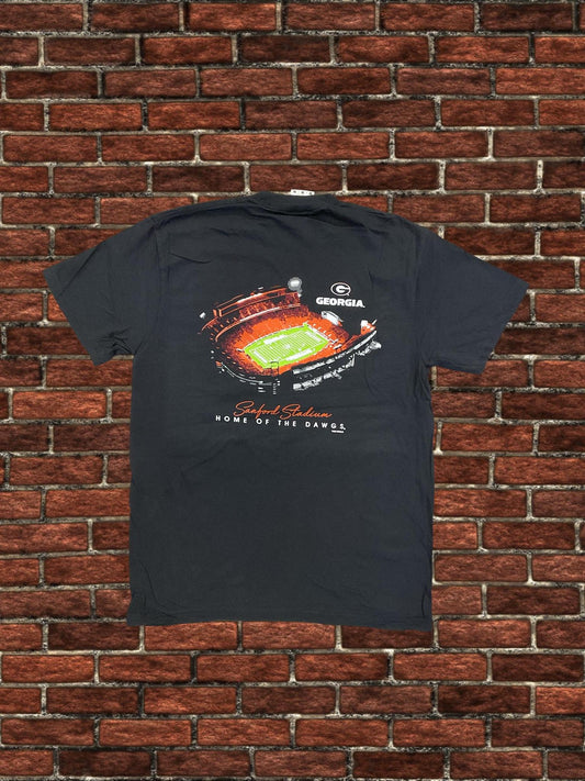 New World Graphics UGA CC Glowing Stadium Unisex Black T-Shirt